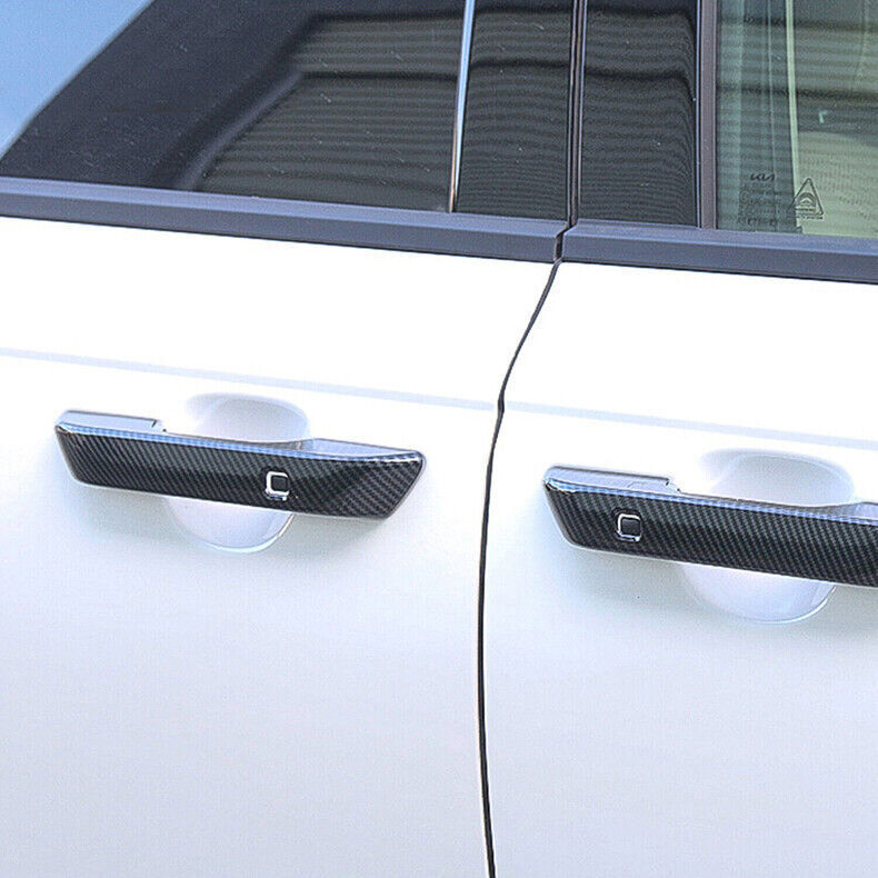 for Kia Carnival 2022-2023 Carbon Fiber Exterior Side Door Handle Cover Trim 5pc