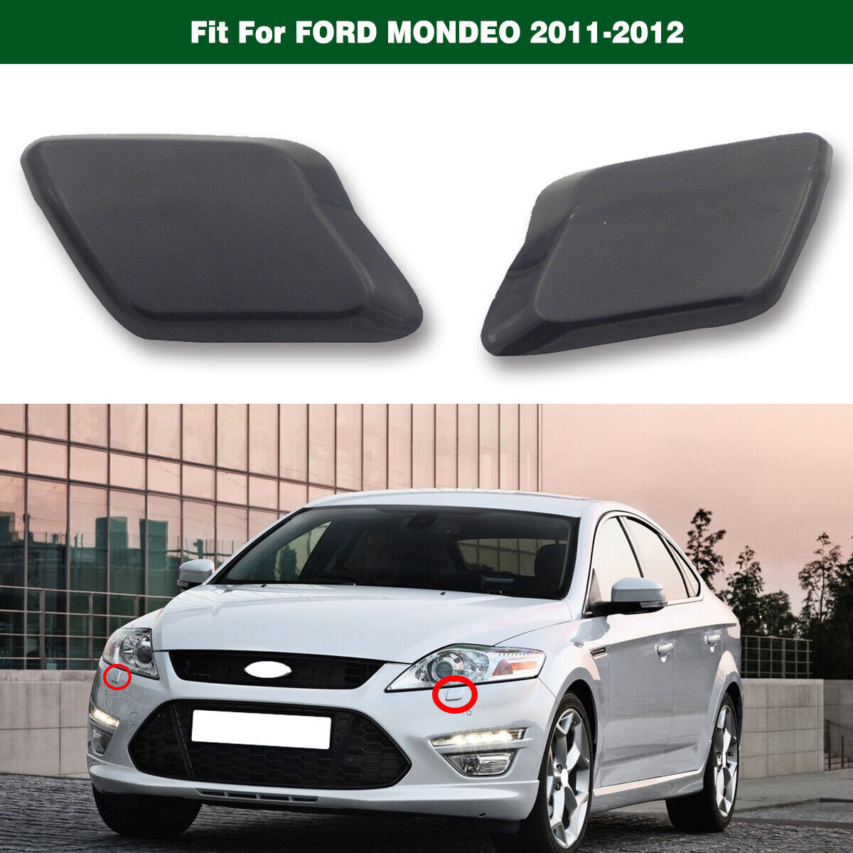 Front Bumper Headlight Washer Nozzle Cover Cap LH+R  for ford  Mondeo 2011-2012 Q
