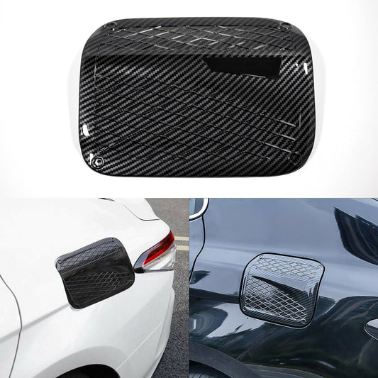 Carbon Fiber Look Fuel Tank Cap Gas Oil Box Cover for Toyota for Camry 18-23
