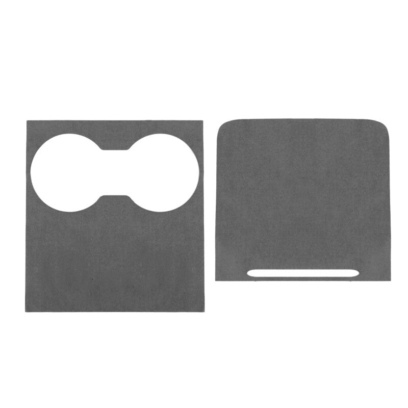 Grey Suede Leather Center Console Wrap Cover Trim Fit for Tesla Model 3 Y 2021