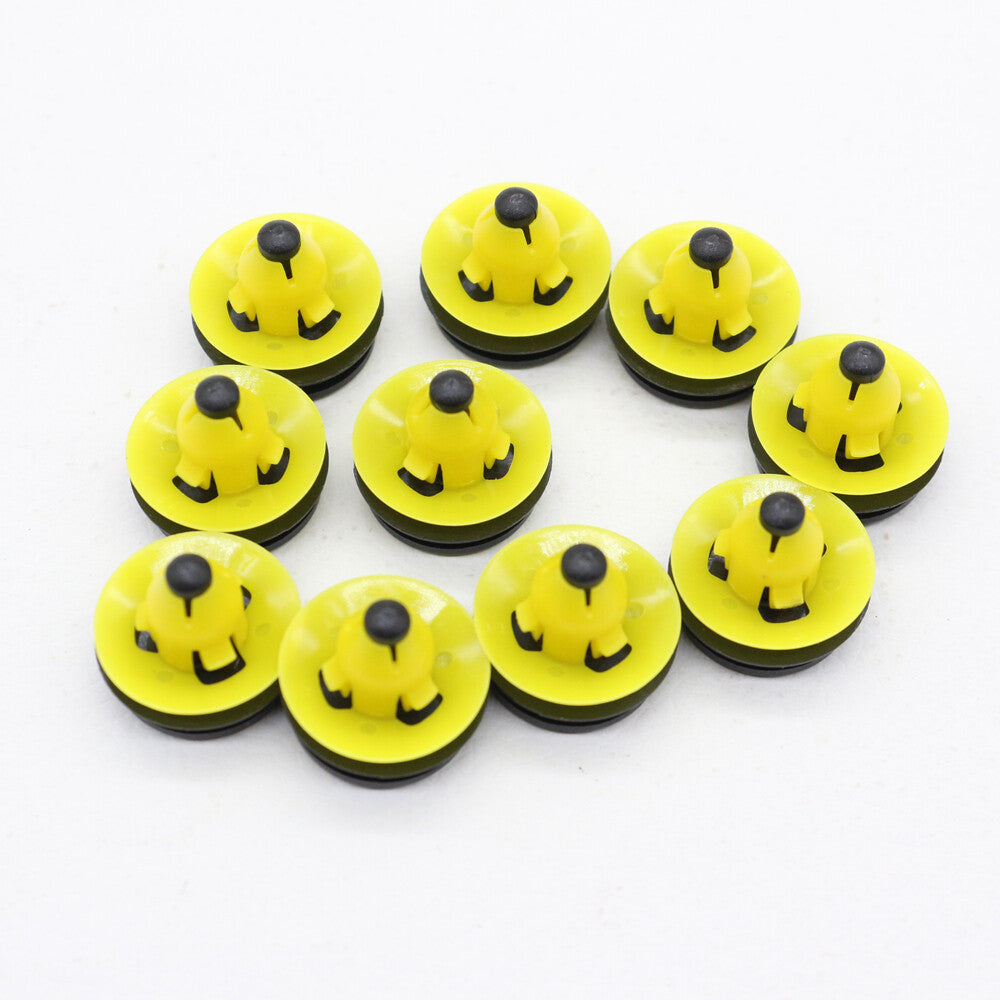 10-pack of nylon grey push-type retaining clips and rivets suitable for Mercedes-Benz