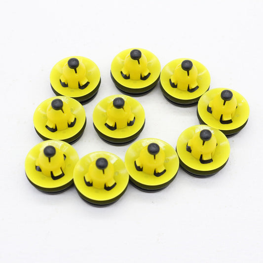 10-pack of nylon grey push-type retaining clips and rivets suitable for Mercedes-Benz
