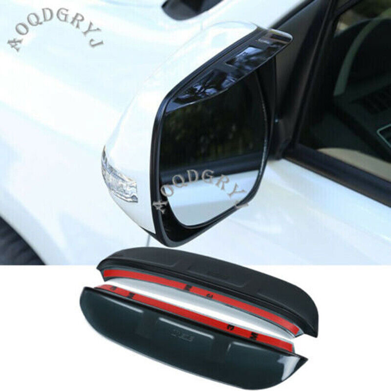 Car Black Rearview Mirror Rain Board Cover Side Shield for Toyota Prado 2010-20