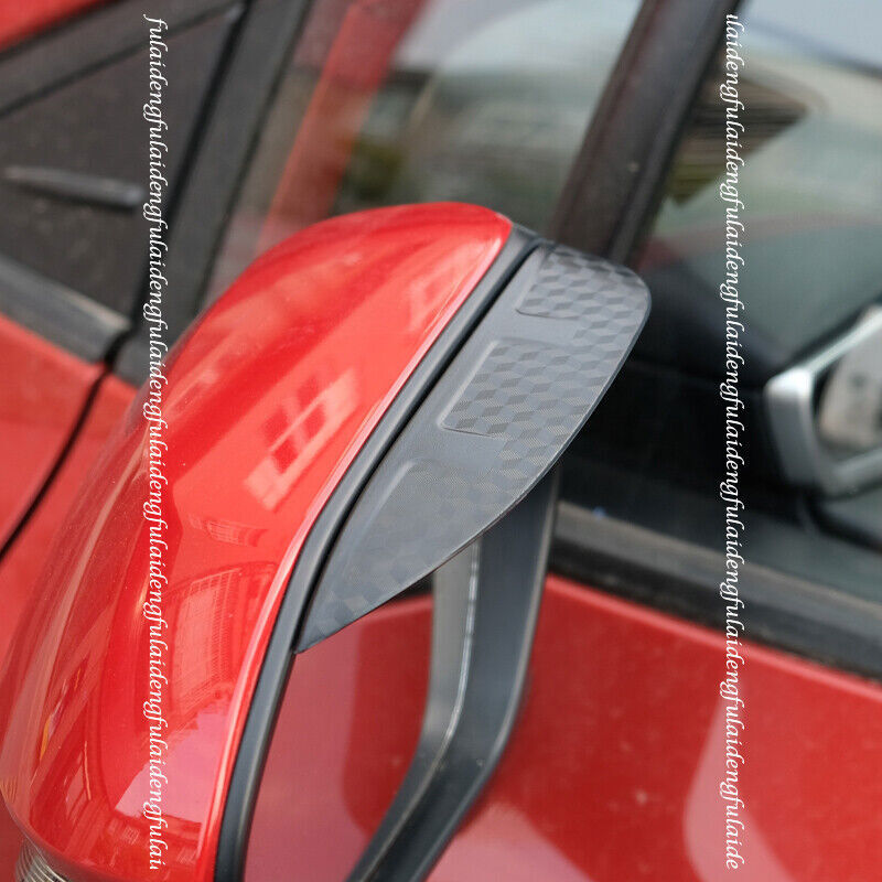 2pc for Toyota for Corolla 2019-2022 Carbon Fiber Rear View Mirror Rain Eyebrow Trim