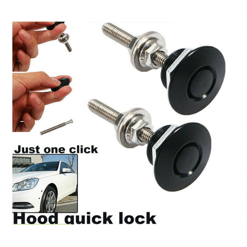 2-Button Quick Release Cap Pin Lock Clip Car Bumper Lock Kit - n