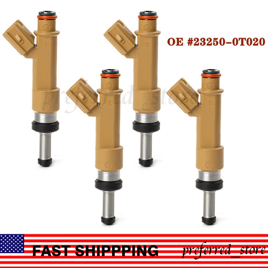 4 * Fuel injectors suitable for Scion xD for Corolla Matrix 1.8L 2009-2013 23250-0T020- v