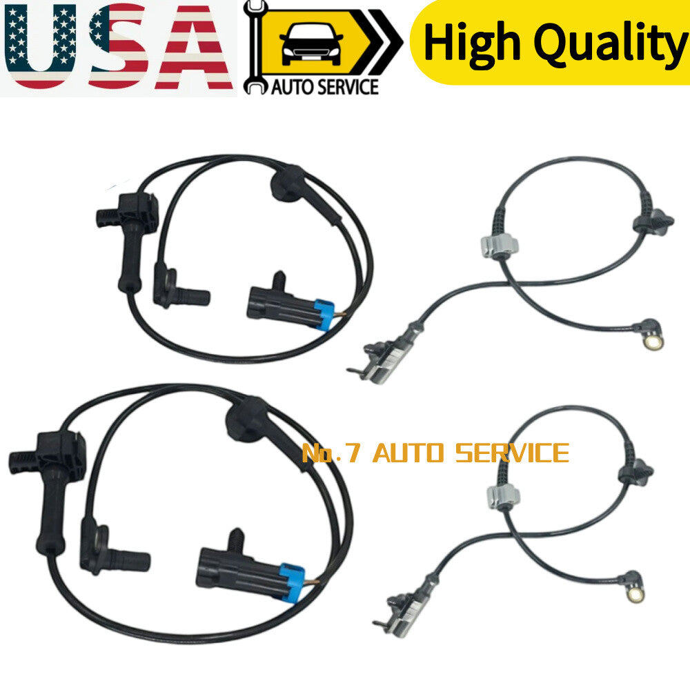 4Pc Front+Rear ABS Wheel Speed Sensor For 07-14 for Chevy Tahoe Avalanche for GMC for Yukon