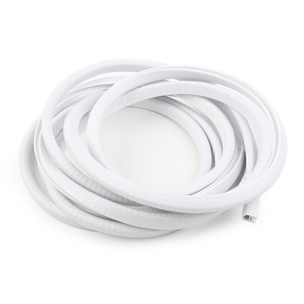 13Ft Universal Car Rubber White Seal Trim Molding Strip Door Edge Lock Protector Q