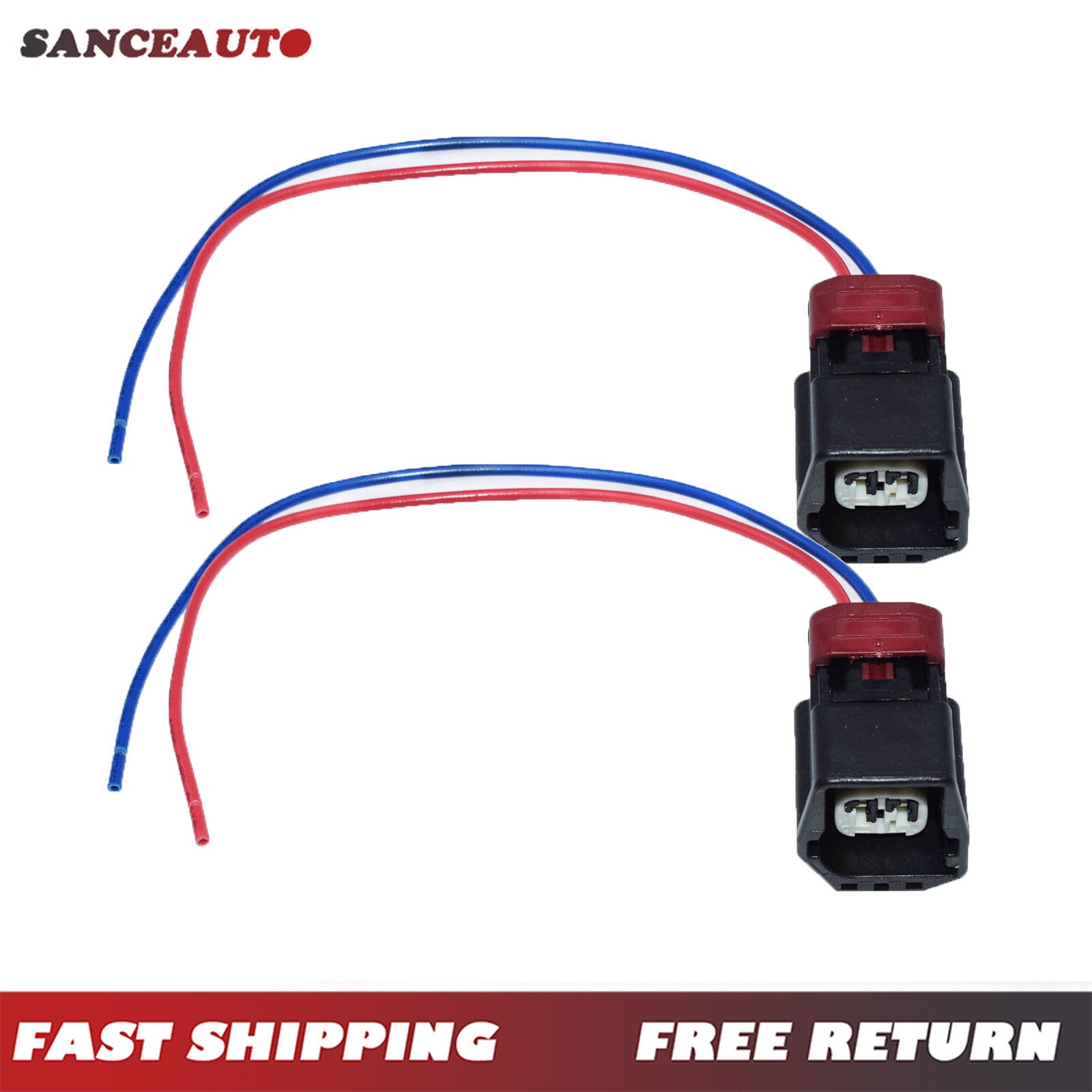 2-Pack ABS Wheel Speed Sensor Connector Wires for Cadillac , for Dodge , for RAM , for Jaguar , for Volvo n