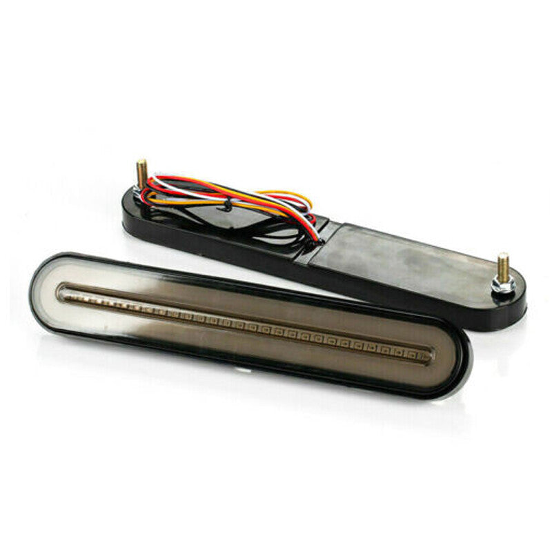 1-piece LED 3-in-1 taillight strip with flashing lights, turn signals, dynamic braking, and towing function. n