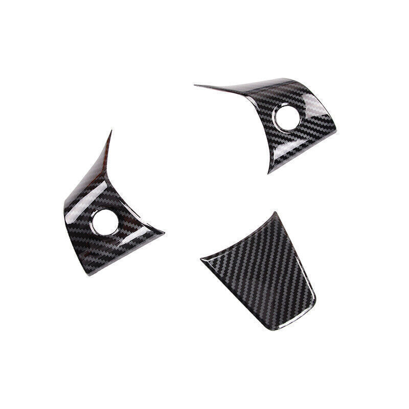 for Tesla Model 3/Y 2017-23 Carbon Fiber Steering Wheel button Frame cover trim