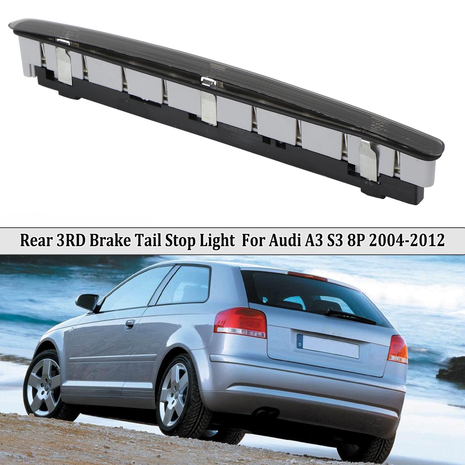 Smoked high-performance brake taillights are suitable for Audi A3, S3, RS3 3-door hatchbacks.