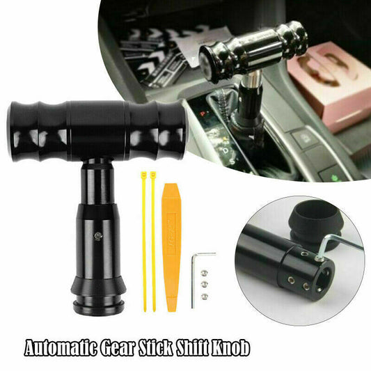 Aluminum Automatic Car Gear Stick Shift Knob Lever Shifter with Button Universal Q