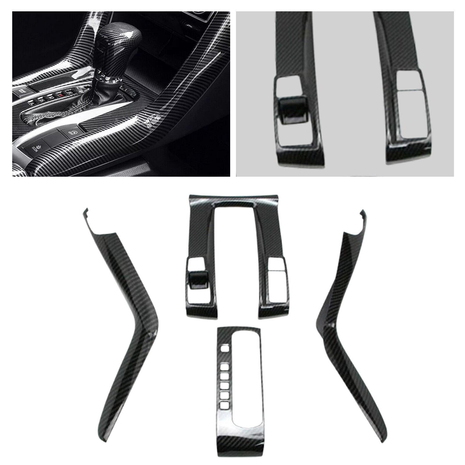 2016-20 Center Console Shift Panel Carbon Fiber Style Cover Trim,for Honda for Civic