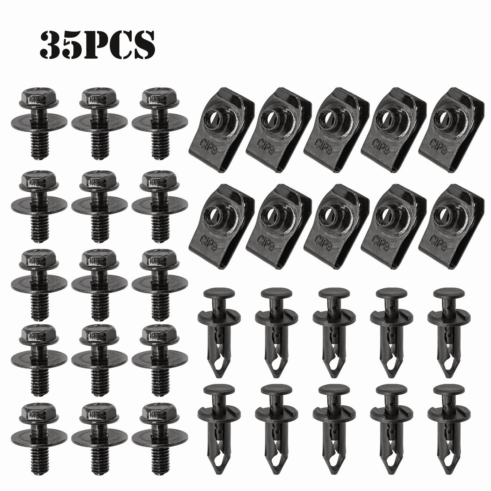 35Pcs Car Bumper Cover Splash Shield Mud Guard Screw Bolt Clips for Toyota for Lexus Q