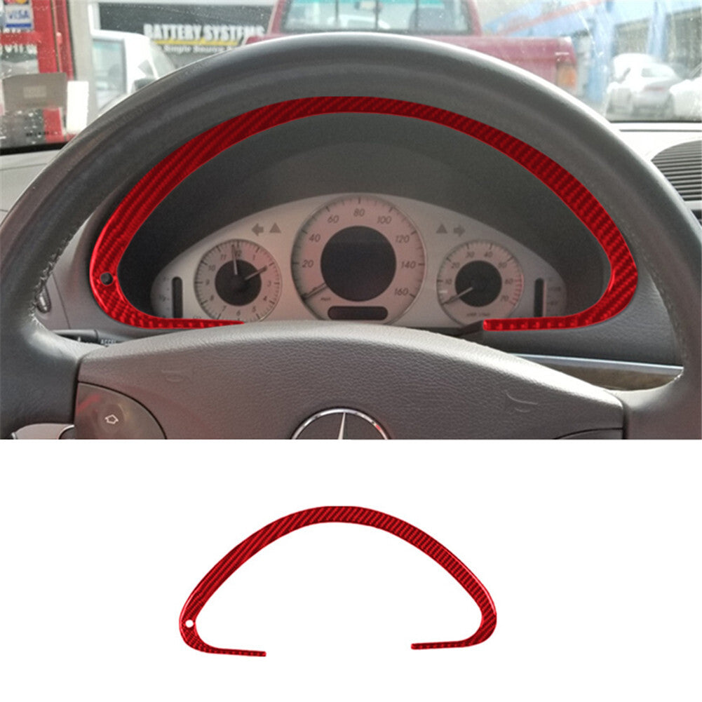 Red Carbon Fiber Speedmeter Cluster Panel Trim Cover For F150 2004-2008 v