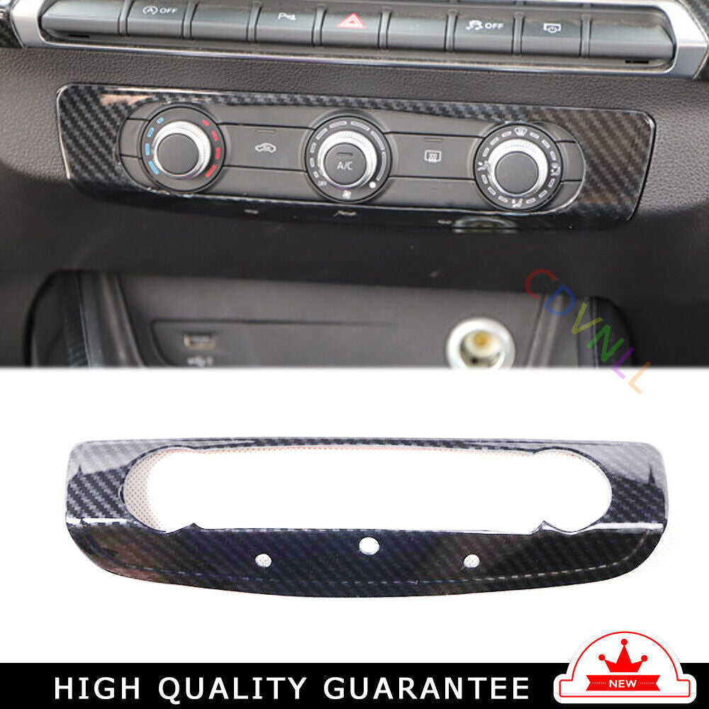 Console AC Switch Control Panel Trim 1 Fit for Audi Q2L 2018-2021 Carbon Fiber