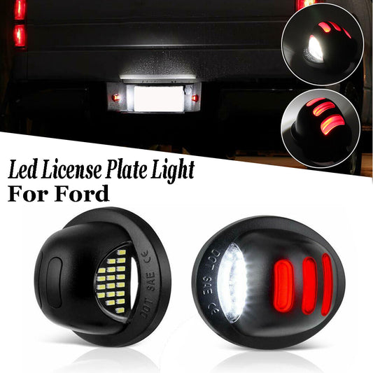 2X  for ford  F150 F250 F450 Cab Pickup RED LED License Plate Tags Light Tail Lamp Q