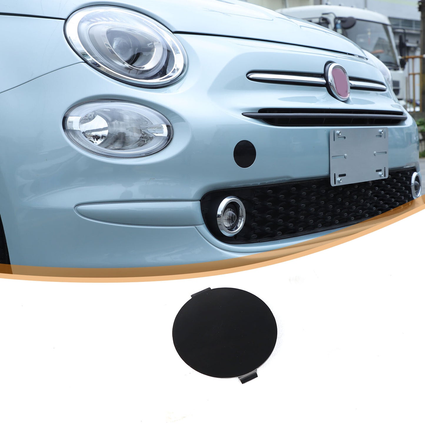 Front bumper tow hook cap for Fiat 500 2016-2023 n
