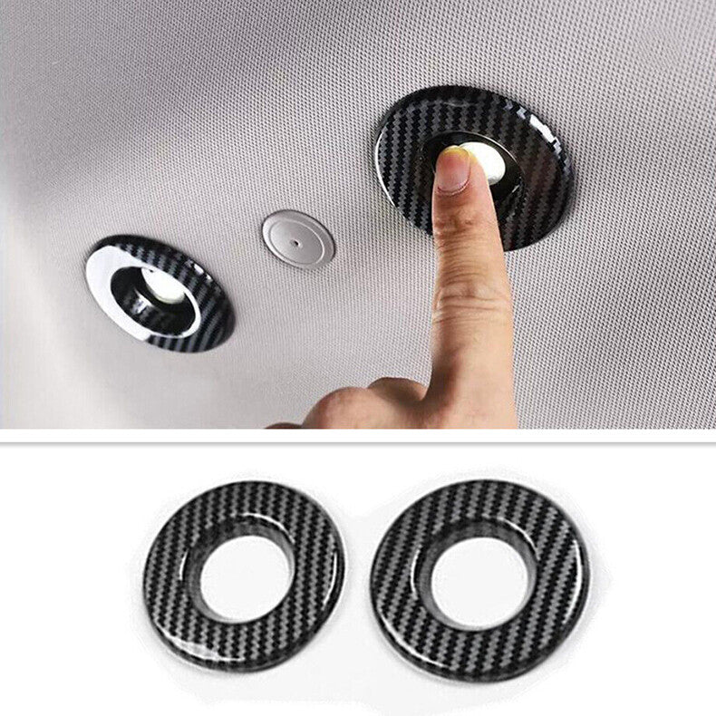 for Honda CR-V CRV 2023-2024 Carbon Rear Roof Reading Light Lamp Ring Cover Trim