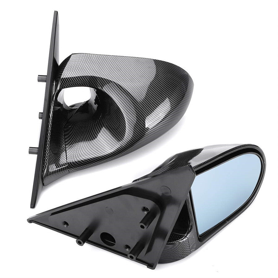 Car Door Carbon Fiber Look Wing Side View Mirror for Honda for Civic EG 4Dr 1992-95