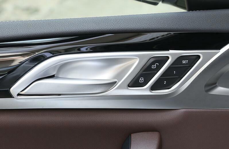 for BMW X3 G01 2018-2021 ABS Matt Silver Inner Door Handle Bowl Frame Cover Trim