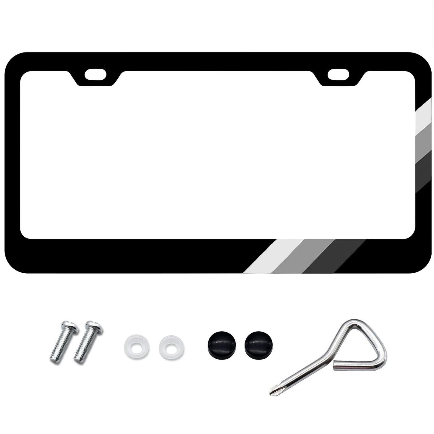 Suitable for Camry Rav4 accessories, three-color car license plate label frame cover - n