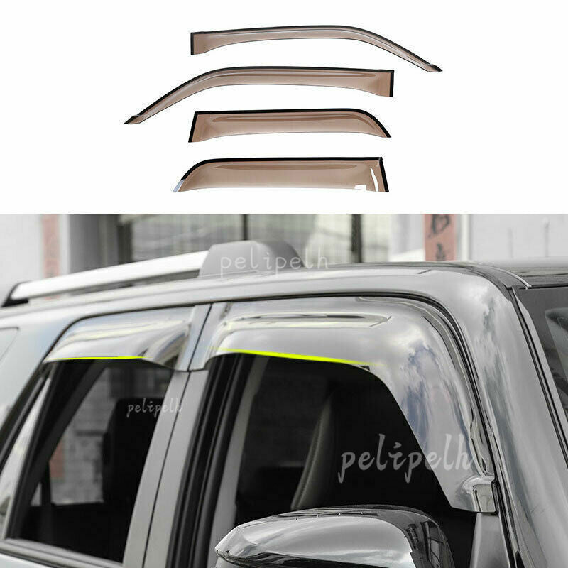 for Toyota 4Runner 2014-21 Resin Window Visor Sun Rain Shield Guard Trim Set 4x