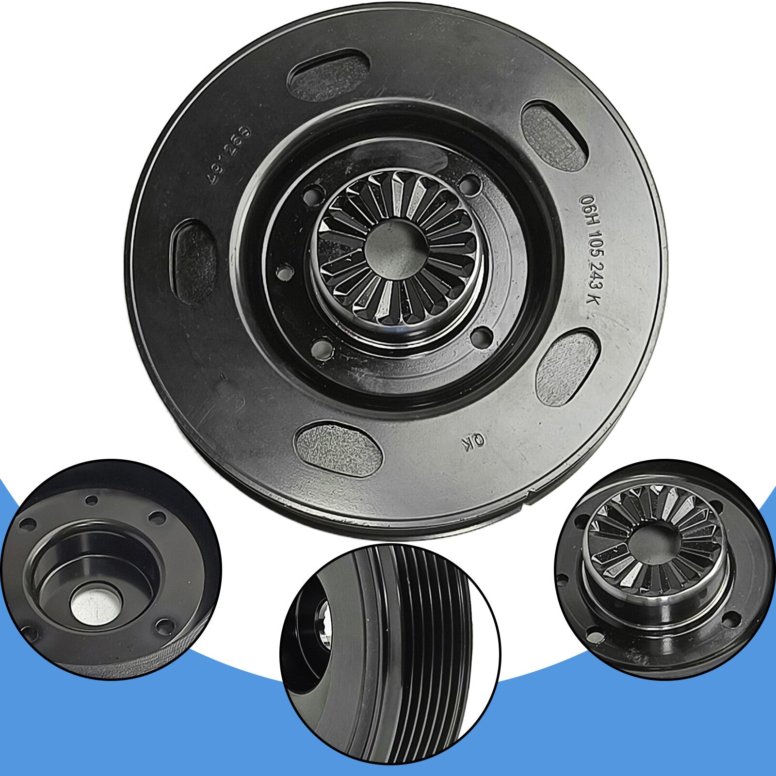 Engine crankshaft pulley suitable for Audi A5, A6, A7, for A8 , Q7, Q5, Touareg, for Passat 06H105243G- n