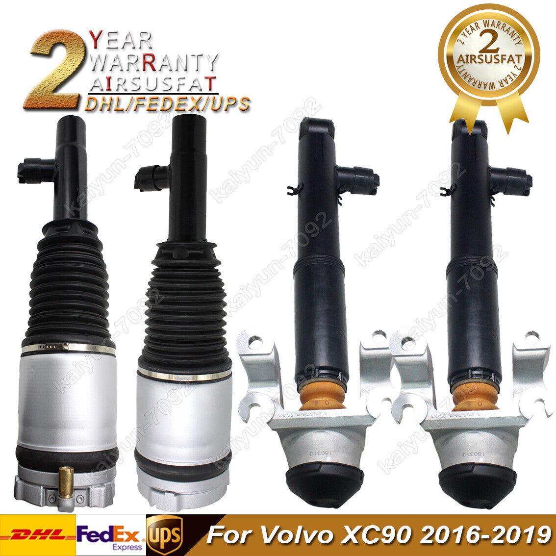 4x Front Rear Left Right Shock Absorber Struts w/ ADS for Volvo XC90 2016
