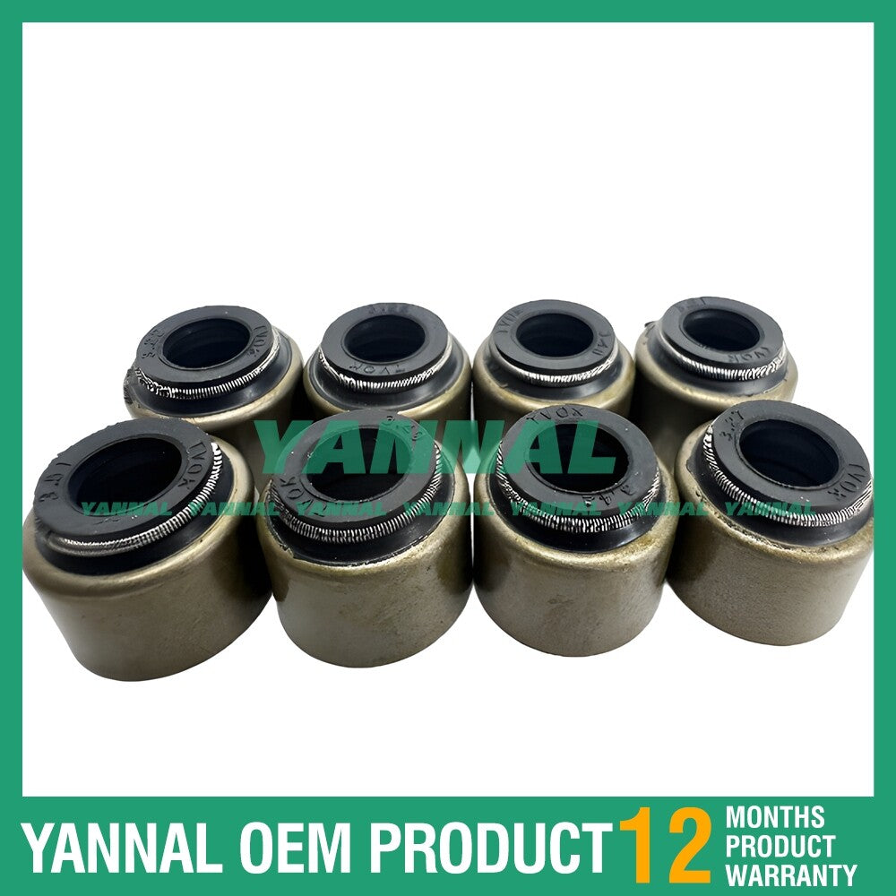 8-piece set of valve oil seals for Deutz FL914 excavator engine parts -