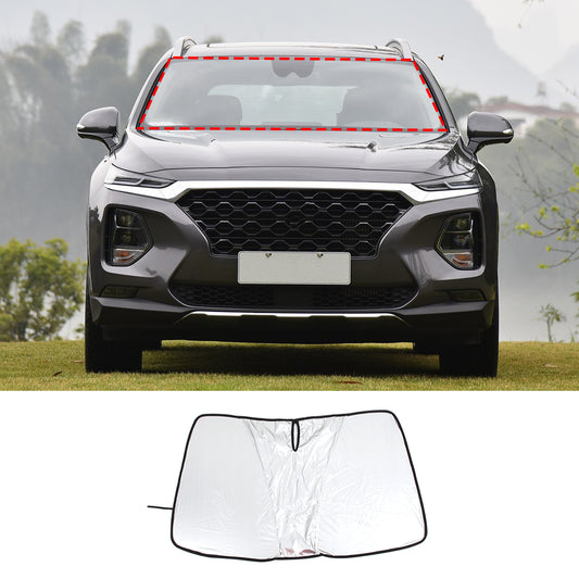 Folding car sunshade/windshield sunshade suitable for 2019-2024 modern Santa Claus - n