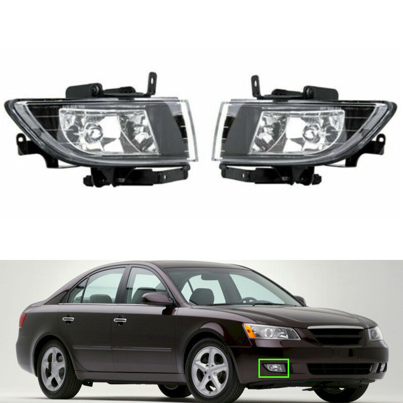 Pair Front Fog Light Driving Lamp Left Right for Hyundai Sonata 2006-2010