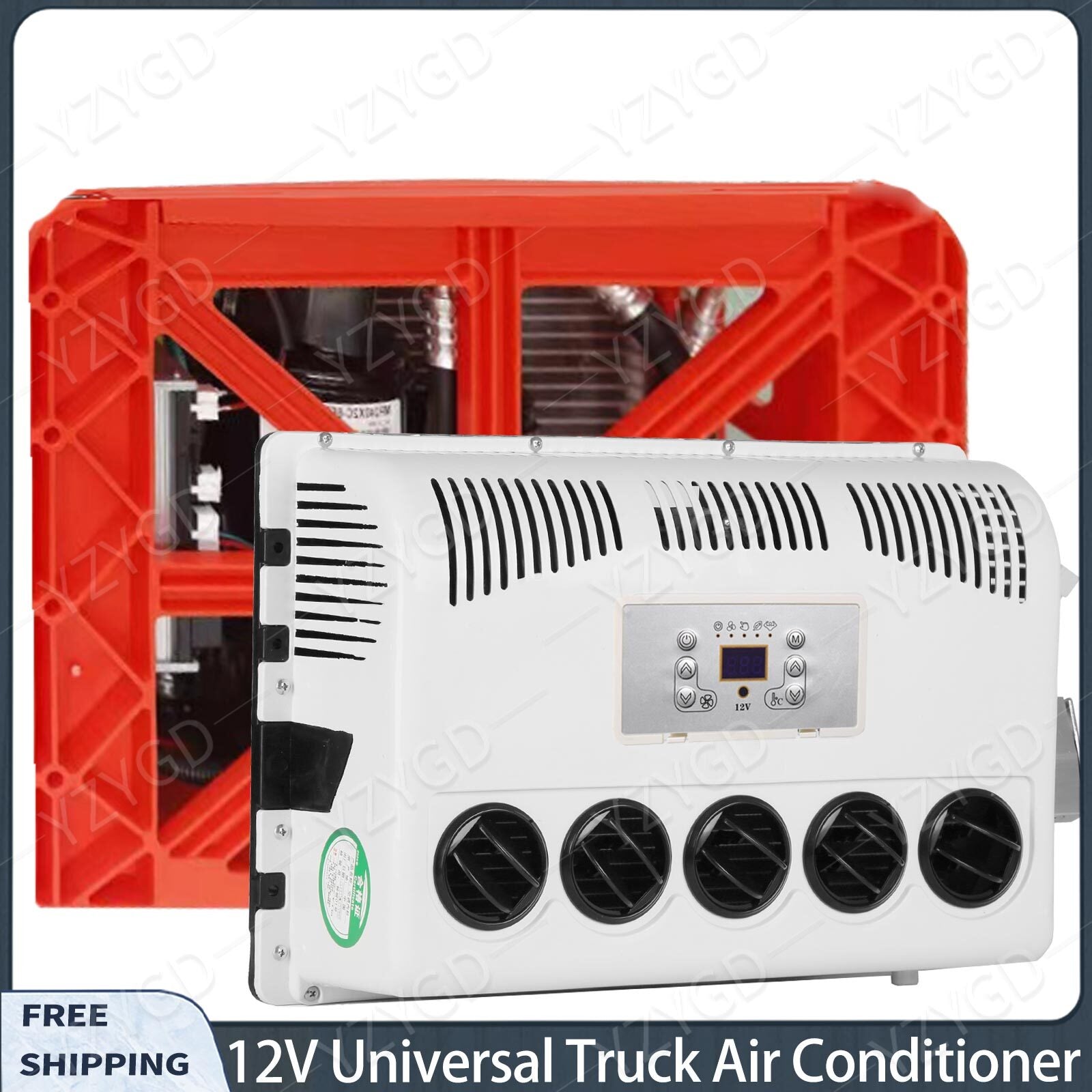 RV Caravan Truck Cab Air Conditioner 10000 BTU 12V For Semi Trucks Bus Split A/C Q