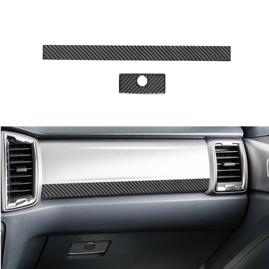 8Pcs Carbon Fiber Set of Dashboard Panel Cover Trim For Ranger 2019-2022 v