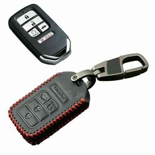 Fob Car Remote Key Cover Shell Bracket Leather Suitable for Honda for Civic Accord CR-V Pilot- Q