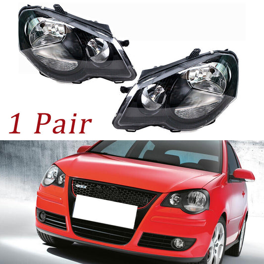 The front bumper fog light and black headlight assembly are suitable for Volkswagen POLO 9N3 (2006-2010).