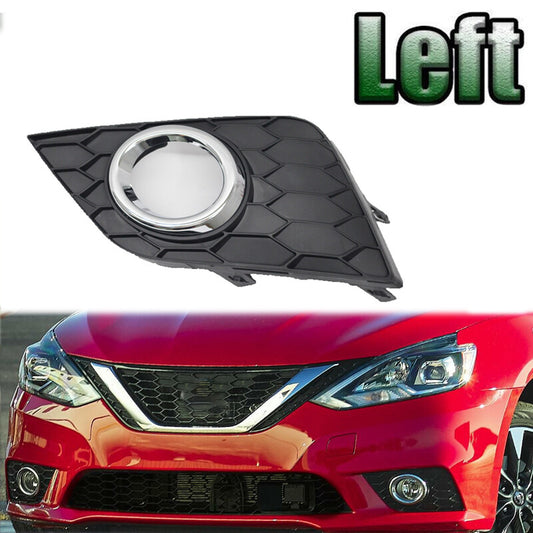Left For Sentra 2016-2018 Front Bumper Fog Lamp Frame Bezel Cover v