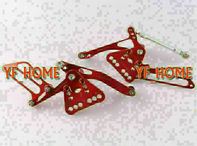 for Suzuki GSXR1000 K5 2005 2006 Red Motorcycle Rearsets Foot pegs Q