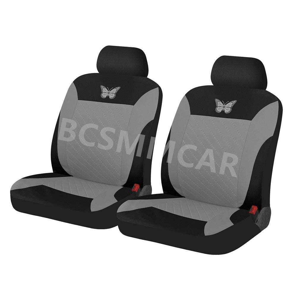 2x Front Car for Seat Covers Full-surround Protector Washable Car Accessories Gray