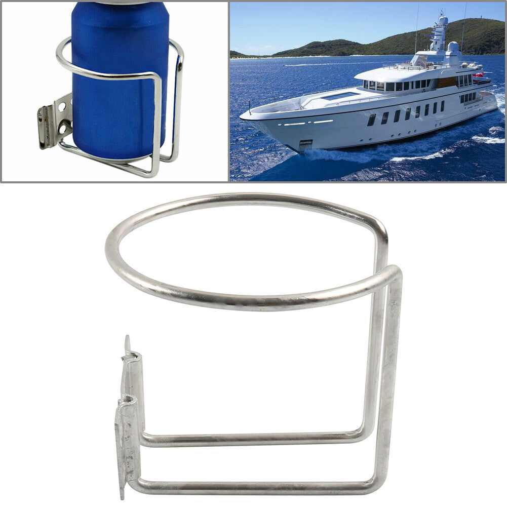 Ring Drink Bottle Can Cup Holder Stainless Steel For Boat Yacht Apartment RV Car Q
