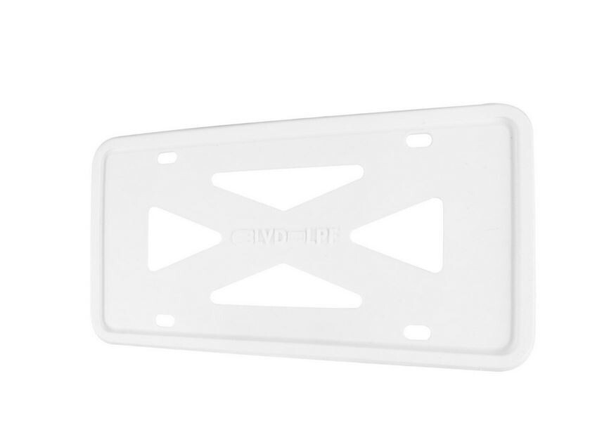 1 piece of white silicone car license plate frame cover for trunk, suitable for Jeeps.