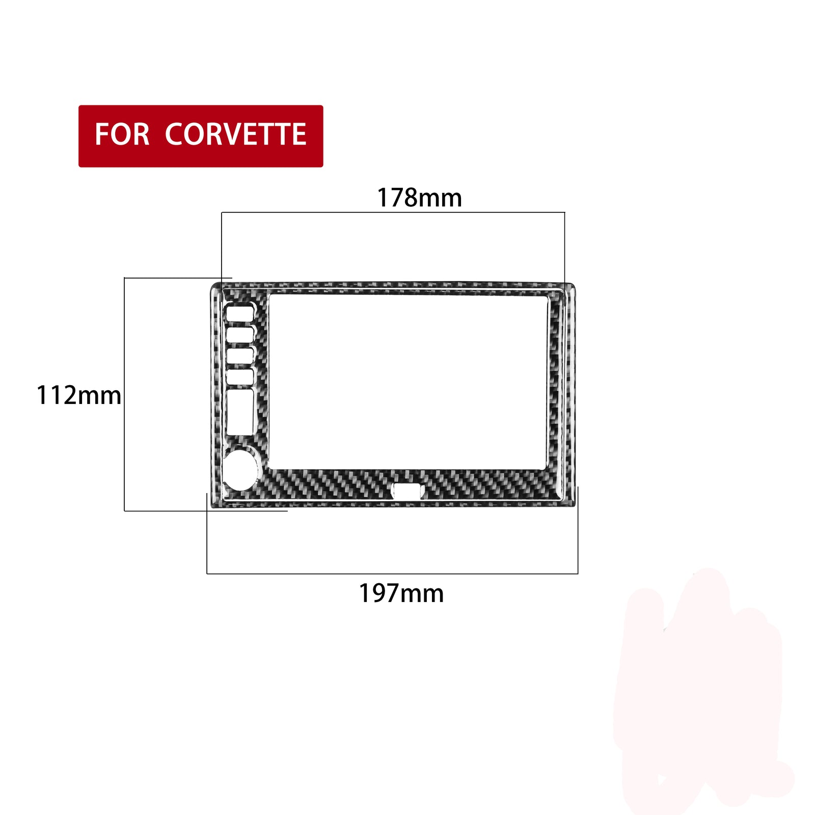 5Pcs Red Carbon Fiber A/C Control Panel Trim For Land for Range Rover Sport 2014-17 v