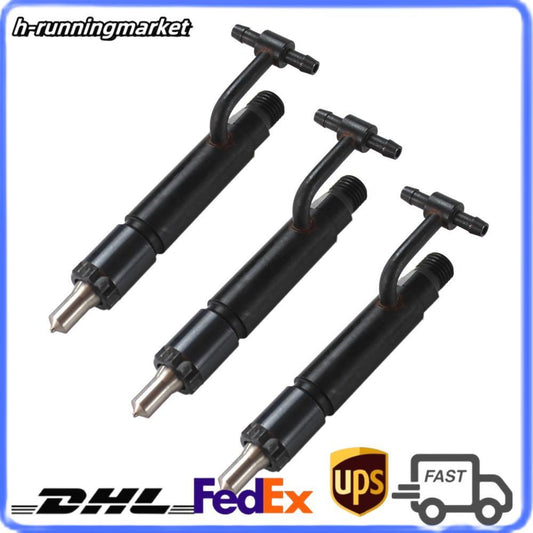 3PC Fuel Injector For Yanmar 3TNE82A 3TNE82 3TNV82 3D82 3D82EA Engine Black