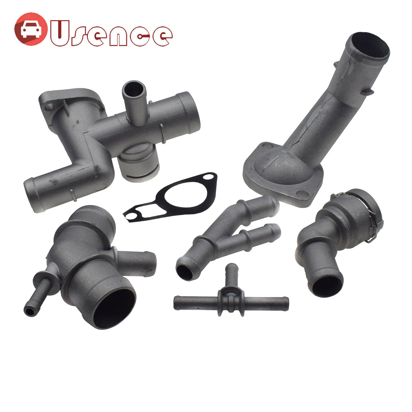 6PCS Aluminum Coolant Flange Pipes Set 06A121133J for VW for Golf MK4 for Jetta GTI 1.8T
