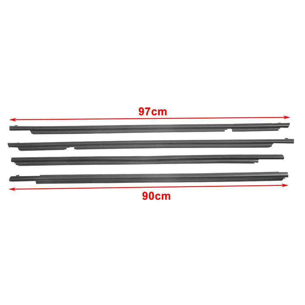 4x Auto Door Window Moulding Belt Weatherstrip Trim Fit for Toyota RAV4 2009-2012