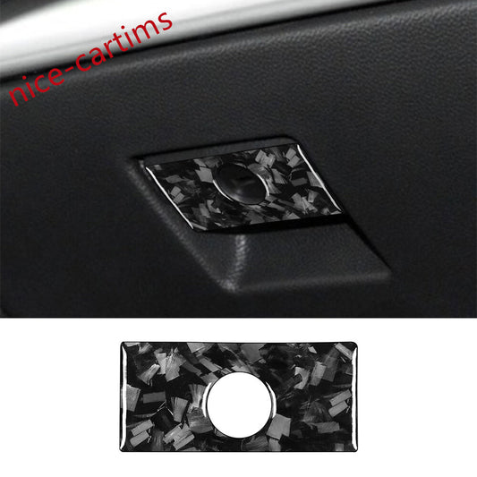 Forged Carbon Copilot Storage Box Handle Trim for Infiniti G37 07-13 G35 G25 Q60