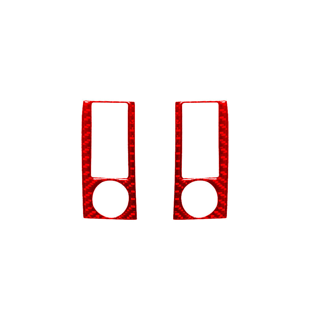 2X Carbon Fiber Front Door Panel Cover Trim For Explorer 2020-2023 v
