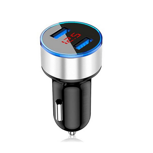 12V-24V Dual USB Car Fast Charger Power Socket Outlet Adapter LED Voltmeter