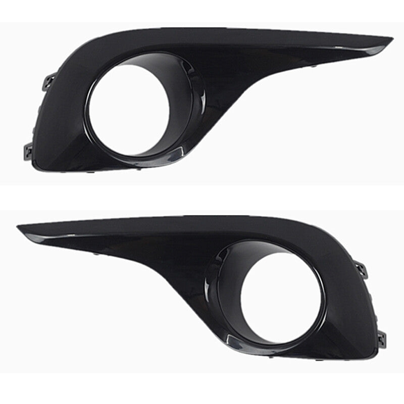 Black front bumper fog light covers and grille for Toyota Highlander 2012-2014